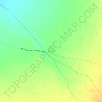 Xagal topographic map, elevation, terrain