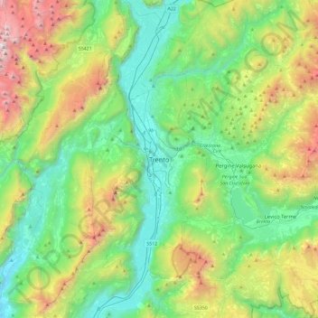 Trient topographic map, elevation, terrain