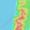 Korbous topographic map, elevation, terrain