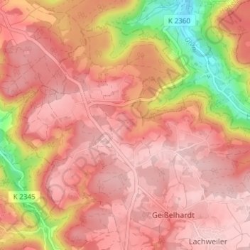 Rappenhof topographic map, elevation, terrain