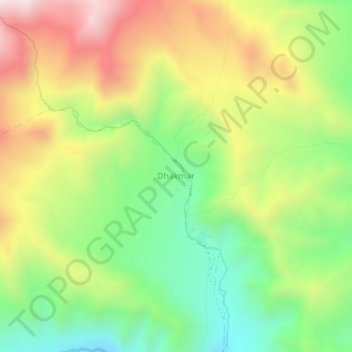 Dhakmar topographic map, elevation, terrain