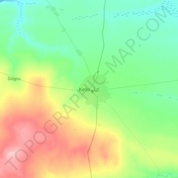Kelo topographic map, elevation, terrain