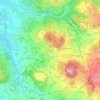 Rougeac topographic map, elevation, terrain