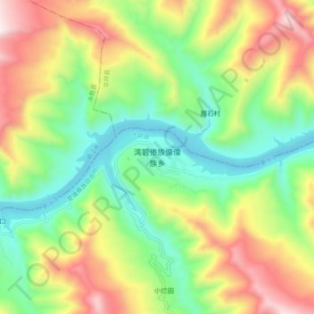 Wanbi topographic map, elevation, terrain