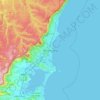 Wollongong topographic map, elevation, terrain