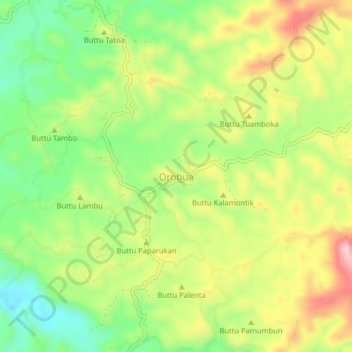 Orobua topographic map, elevation, terrain