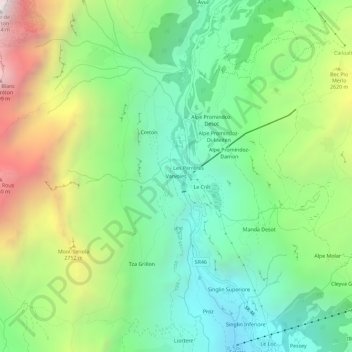 Varvoies topographic map, elevation, terrain