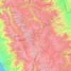 Province of Huari topographic map, elevation, terrain