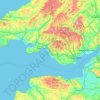 West Glamorgan topographic map, elevation, terrain