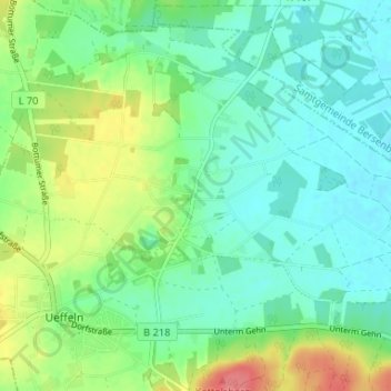 Balkum topographic map, elevation, terrain