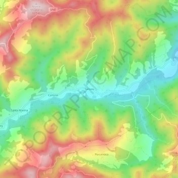 Tontola topographic map, elevation, terrain