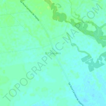 El Chaparro topographic map, elevation, terrain