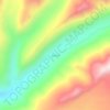 Asana topographic map, elevation, terrain