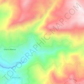 Provincia de San Pablo topographic map, elevation, terrain