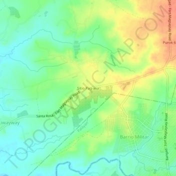 Sitio Pag-asa topographic map, elevation, terrain