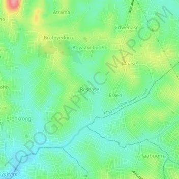 Besease topographic map, elevation, terrain