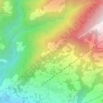 Aldur topographic map, elevation, terrain