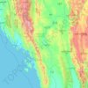 Magway Region topographic map, elevation, terrain