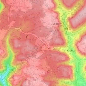 Forsthaus topographic map, elevation, terrain