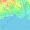 Channel Island topographic map, elevation, terrain