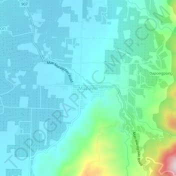 Mapawa topographic map, elevation, terrain