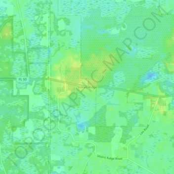 Slones Ridge topographic map, elevation, terrain