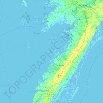 Old Beach topographic map, elevation, terrain