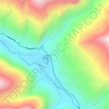 Retil topographic map, elevation, terrain