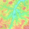Muling topographic map, elevation, terrain