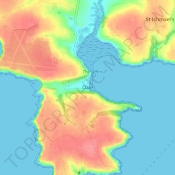 Dale topographic map, elevation, terrain
