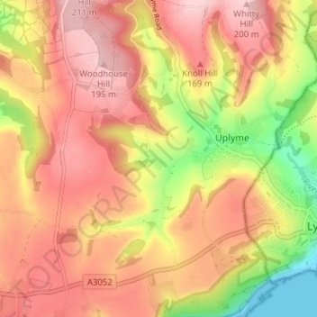 Holcombe topographic map, elevation, terrain