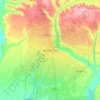 Benin City topographic map, elevation, terrain