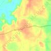 Ganda topographic map, elevation, terrain