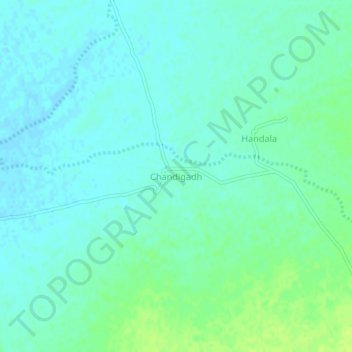 Chandigadh topographic map, elevation, terrain