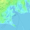 Harbor Bluff topographic map, elevation, terrain