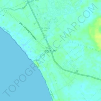 Batu 8 Lekir topographic map, elevation, terrain