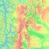 Zona Austral topographic map, elevation, terrain