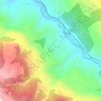 Xhyrë topographic map, elevation, terrain