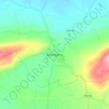 Ballingarry topographic map, elevation, terrain