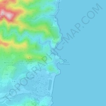 Fautea topographic map, elevation, terrain