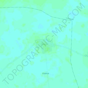 Dzitox topographic map, elevation, terrain