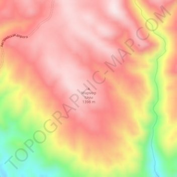гора Мраморная topographic map, elevation, terrain
