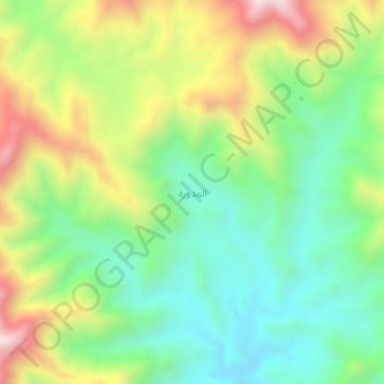 المدورة topographic map, elevation, terrain