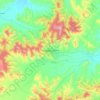 Tsetserleg topographic map, elevation, terrain