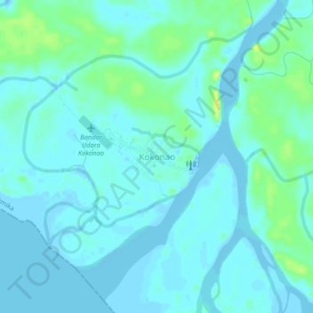 Kokonao topographic map, elevation, terrain
