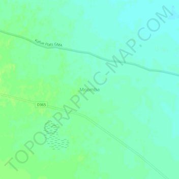 Moomba topographic map, elevation, terrain