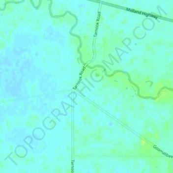 Goomalibee topographic map, elevation, terrain