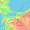 Yalova topographic map, elevation, terrain
