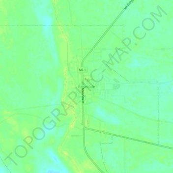 Rosedale topographic map, elevation, terrain