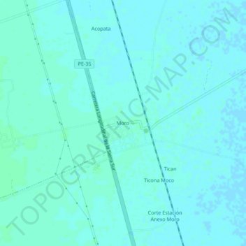 Moro topographic map, elevation, terrain
